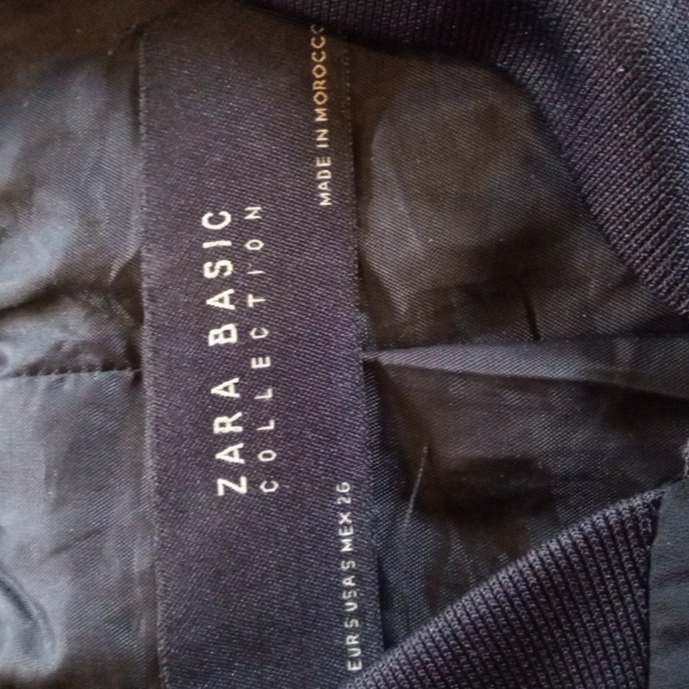 Zara Basic Collection Full Zip Black Jacket Whims… - image 4